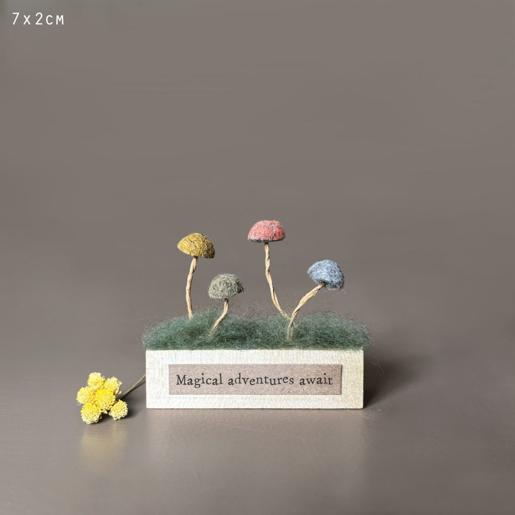 East of India Mushroom block-Magical adventures await - Precious Sparkle