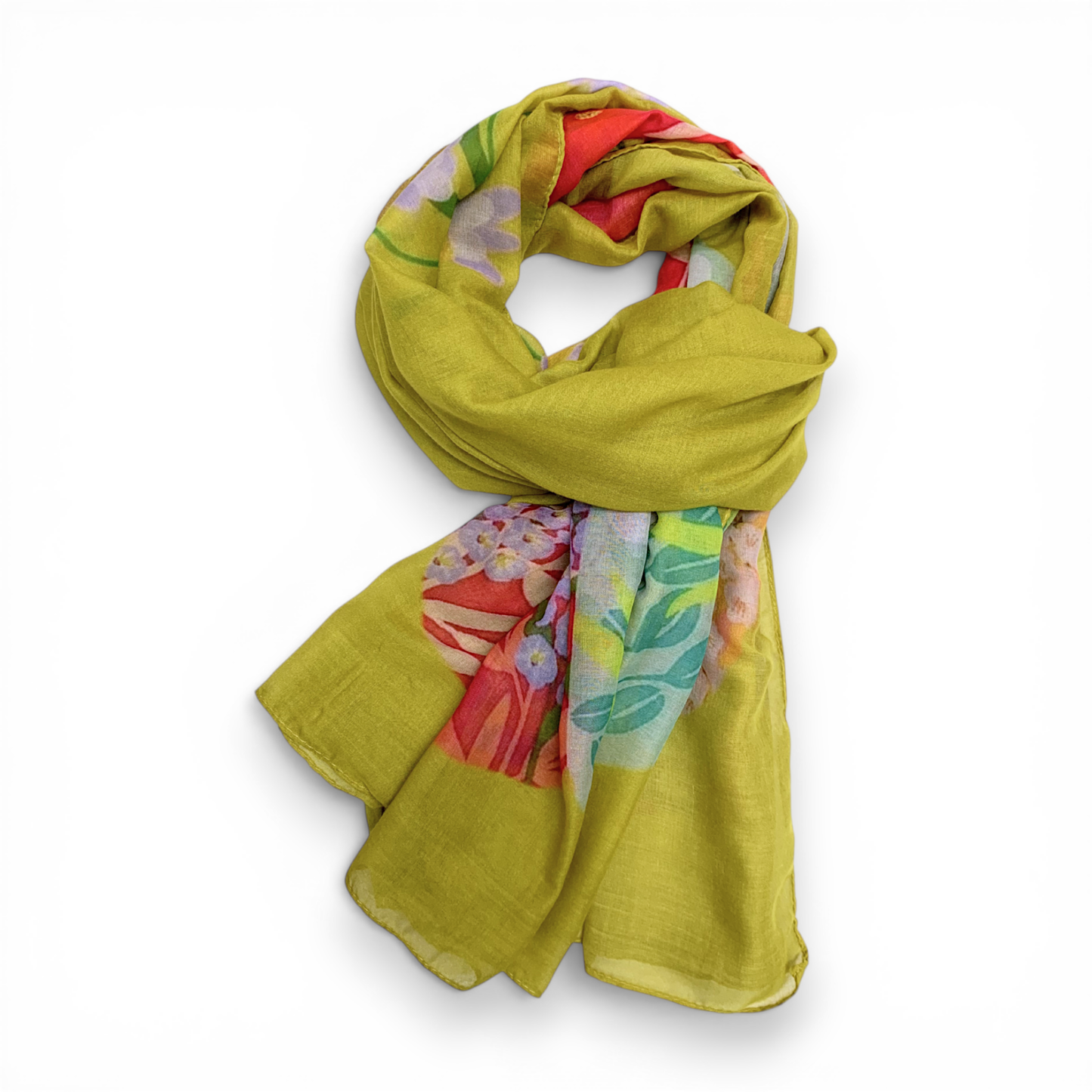 VC Flower Vase Cotton Blend Scarf - Precious Sparkle