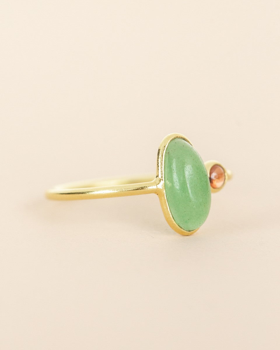 muja juma Lina Aventurine Ring - Precious Sparkle