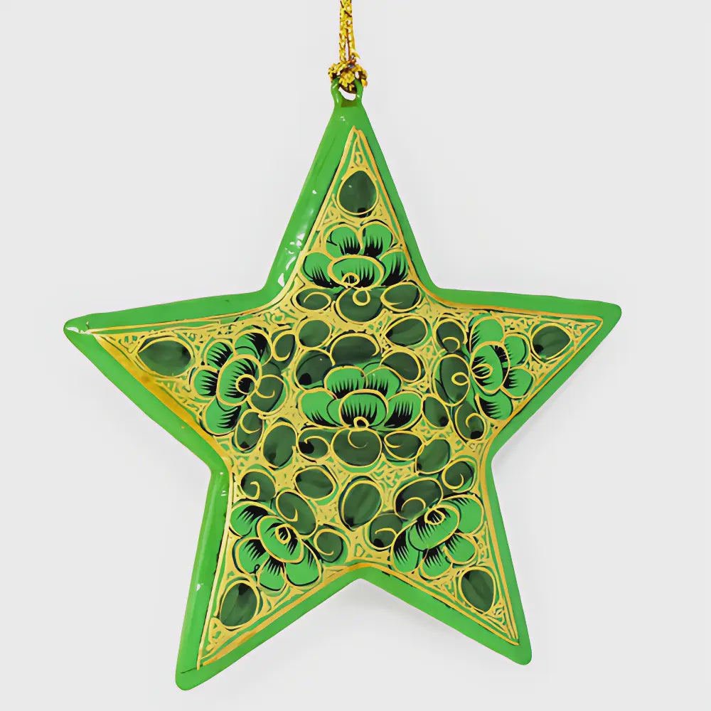 Fair Trade Green Hanging Star - Lilypad - Precious Sparkle