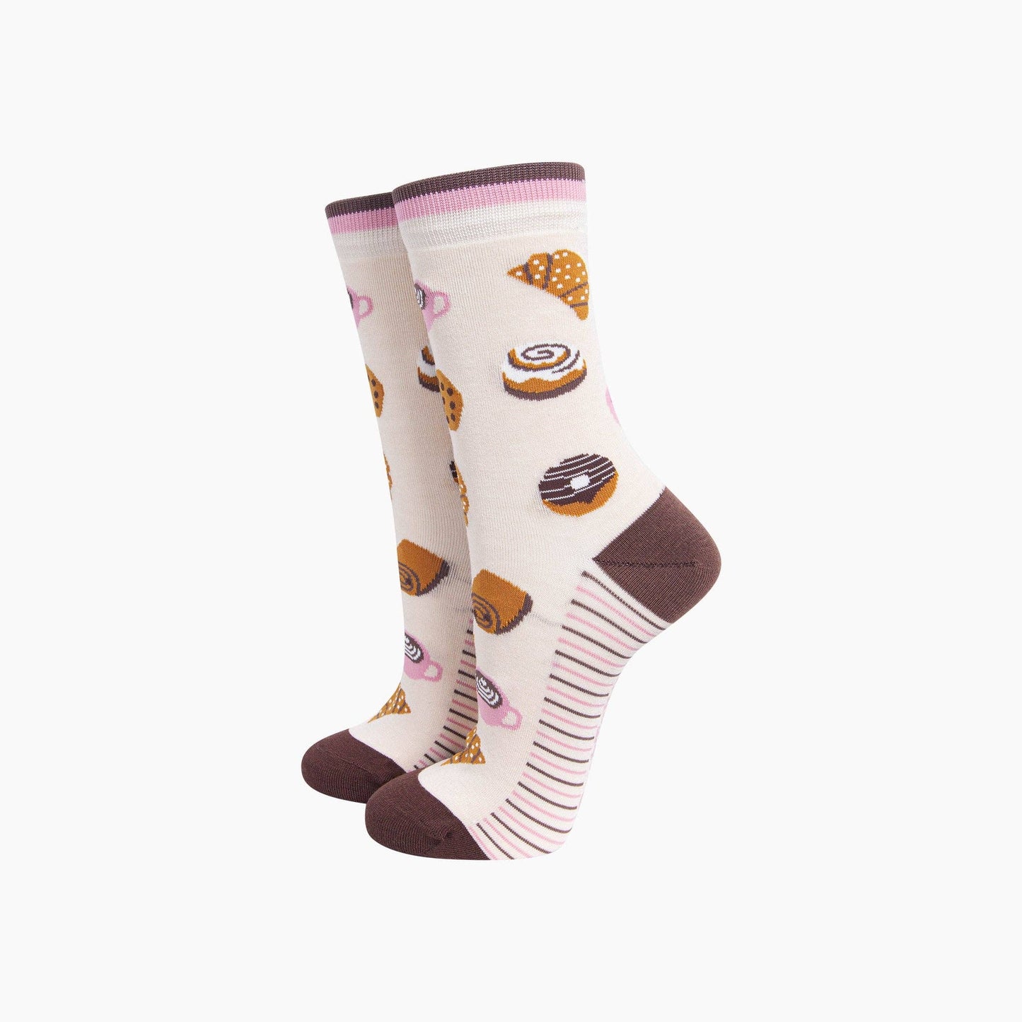 Sock Talk Bakery Women's Bamboo Socks in Cream - Precious Sparkle