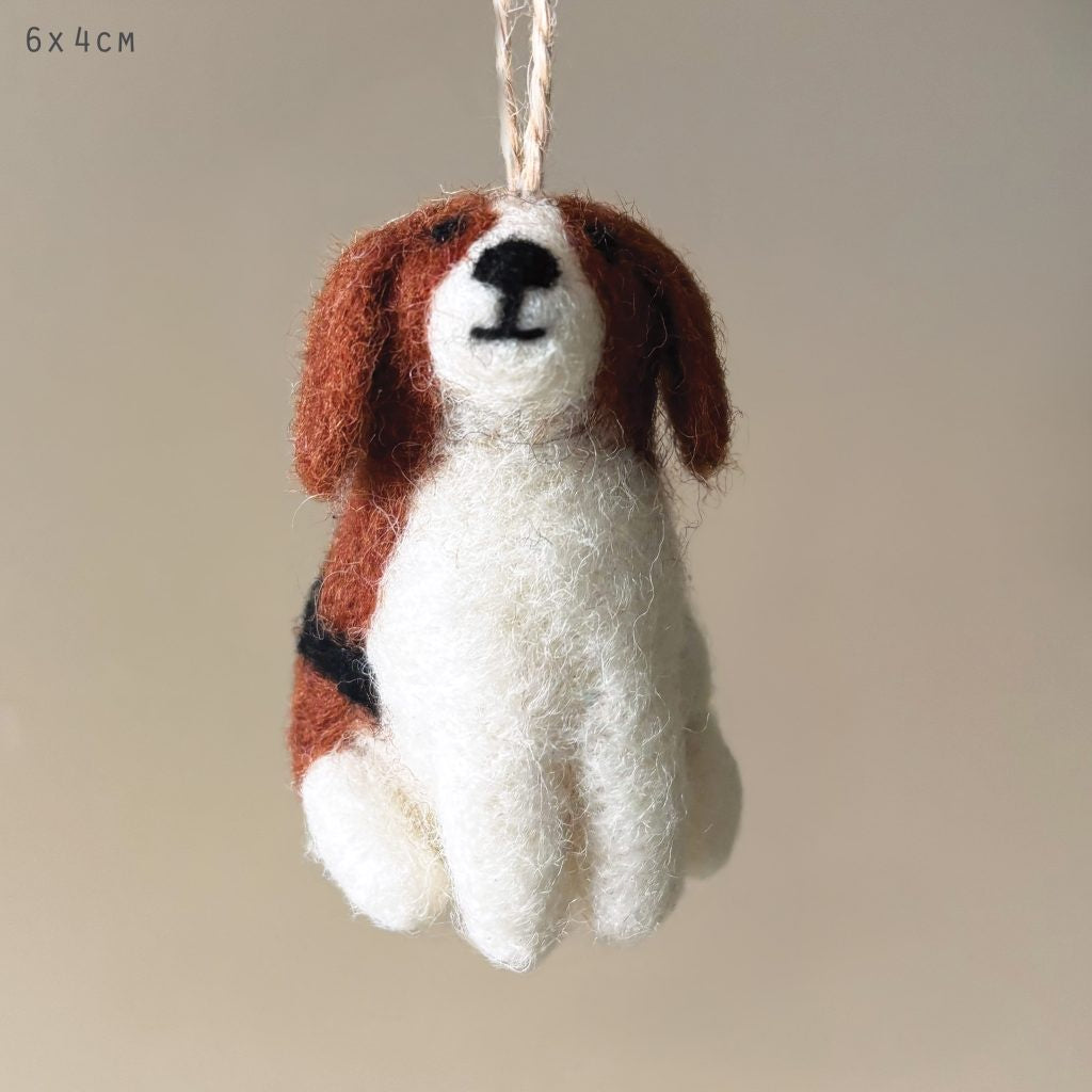 East of India Needle Felted Animal Dog - Precious Sparkle