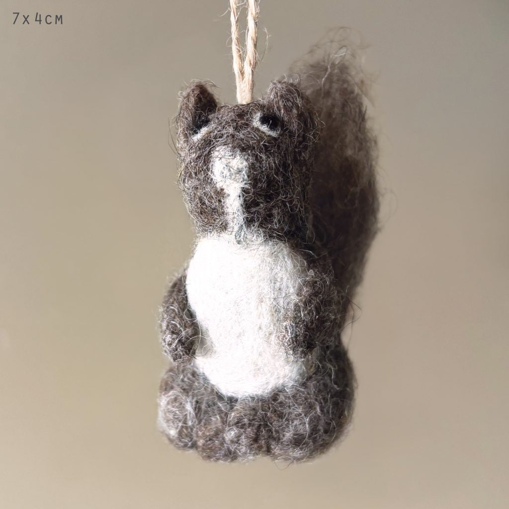 East of India Needle Felted Animal Squirrel - Precious Sparkle