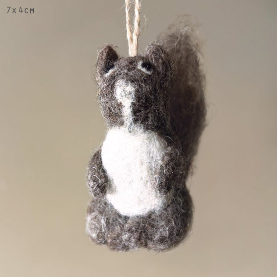 East of India Needle Felted Animal Squirrel - Precious Sparkle
