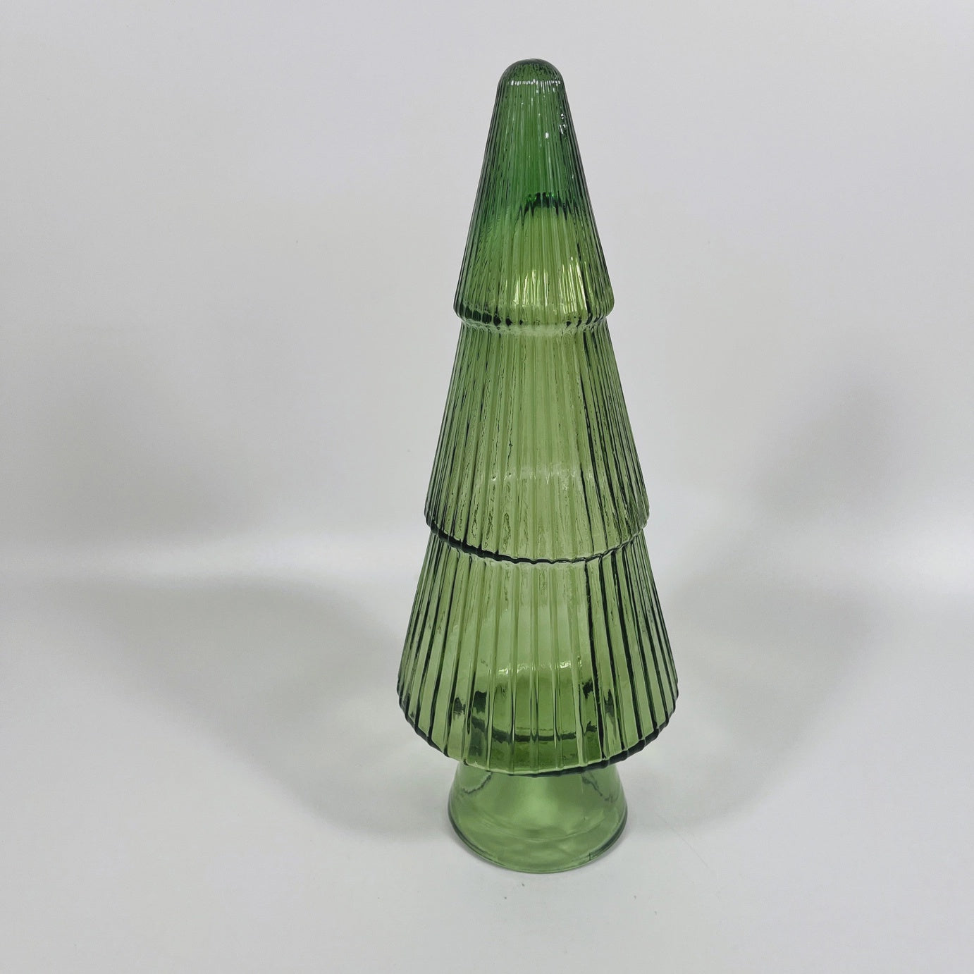 Recycled Glass Tree Table Decoration Green