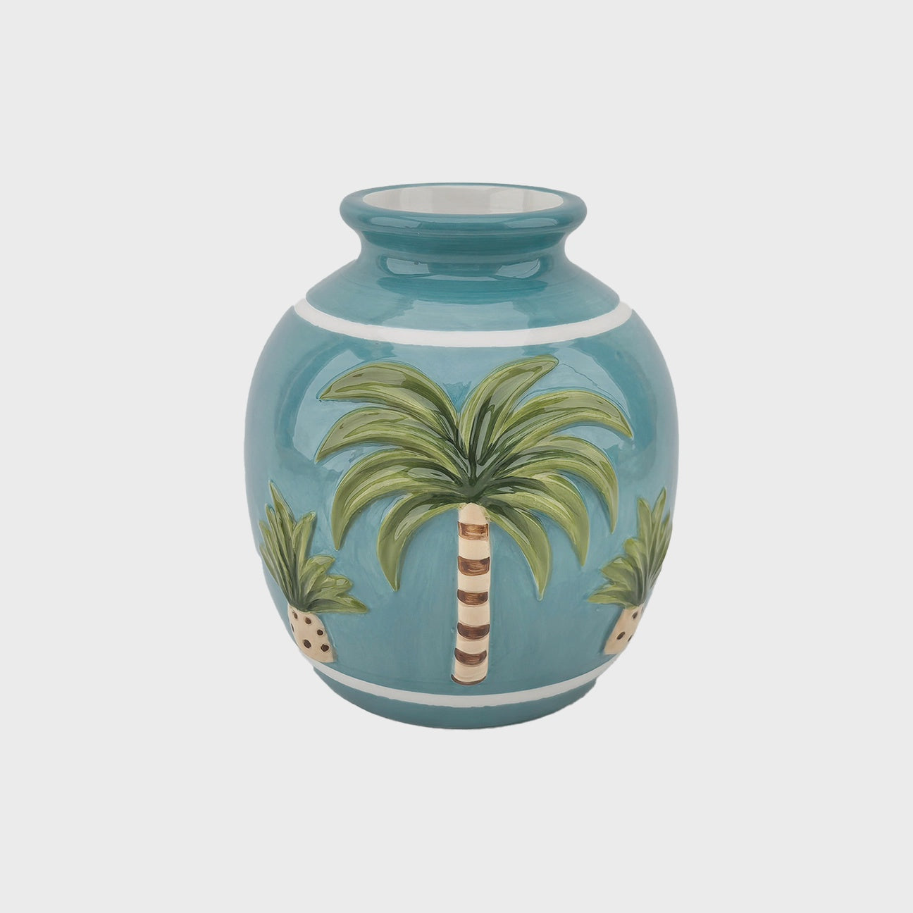 Blue Palm Tree Vase - Precious Sparkle