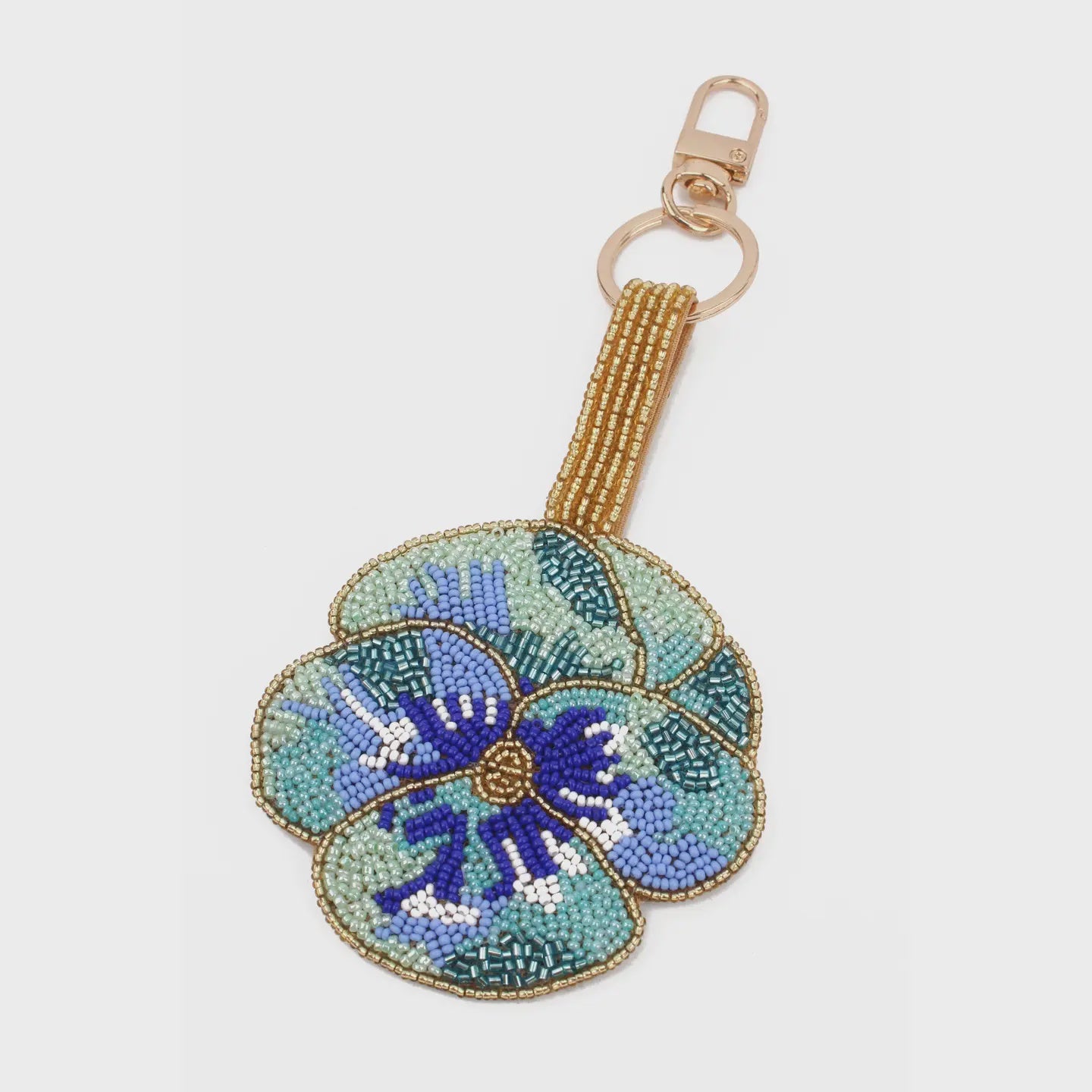My Doris Blue Pansy Keyring/Bag Charm - Precious Sparkle