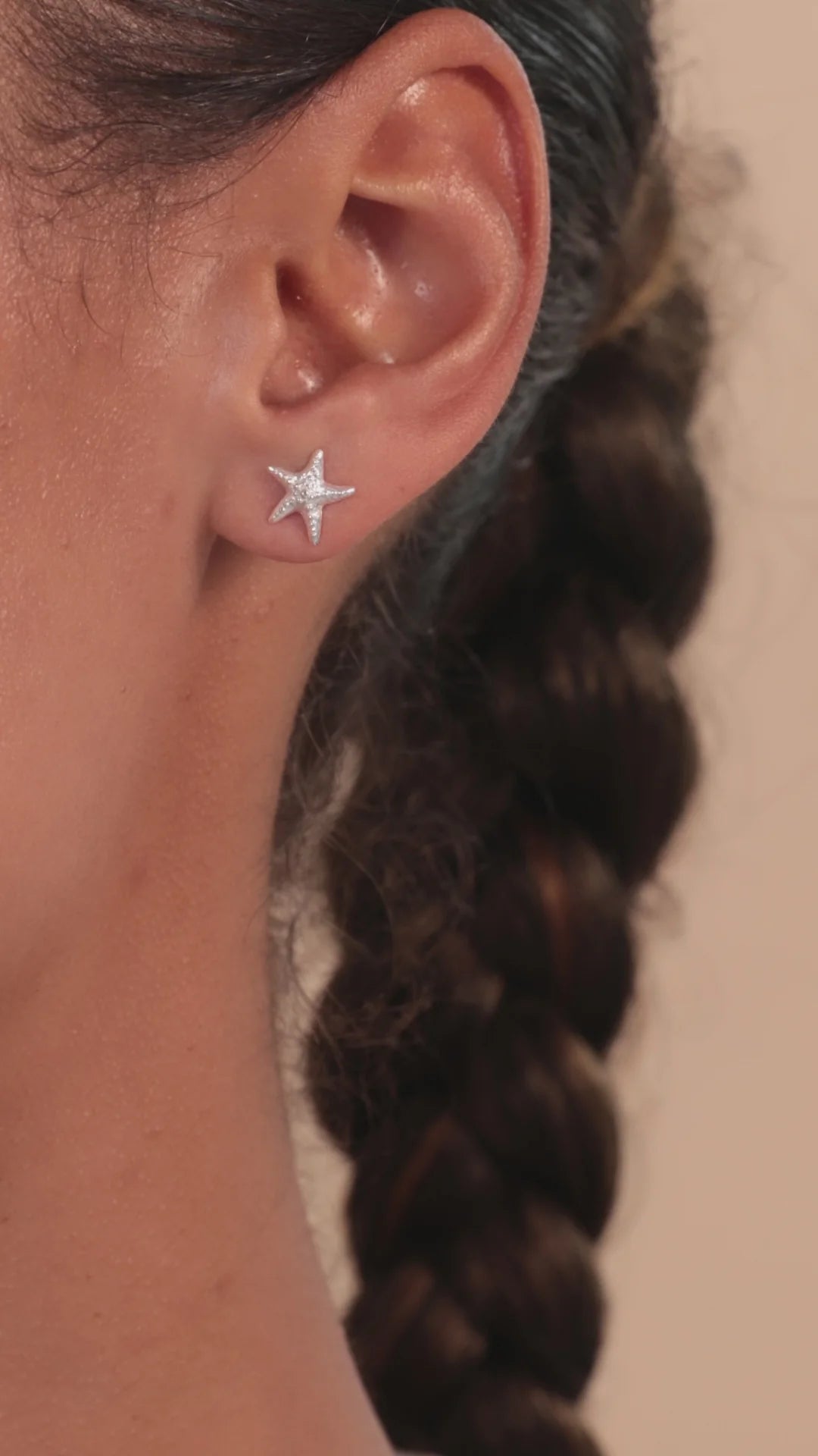 Vurchoo Studs of Hope Starfish Earrings Silver - Precious Sparkle