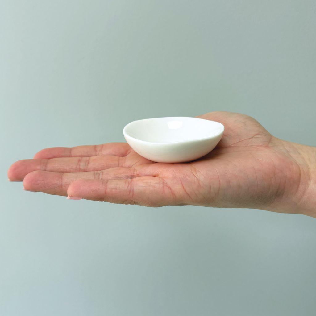 East of India Porcelain Sm Wobbly Bowl Lovely You