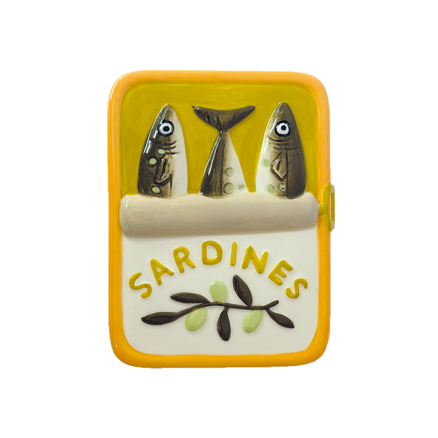 Khaki Ceramic Sardine Tin