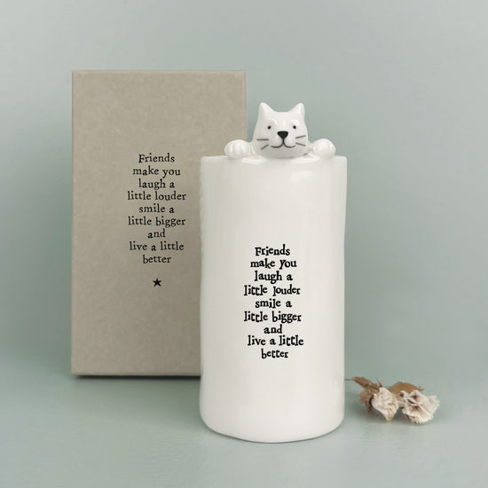 East of India Animal Vase Cat