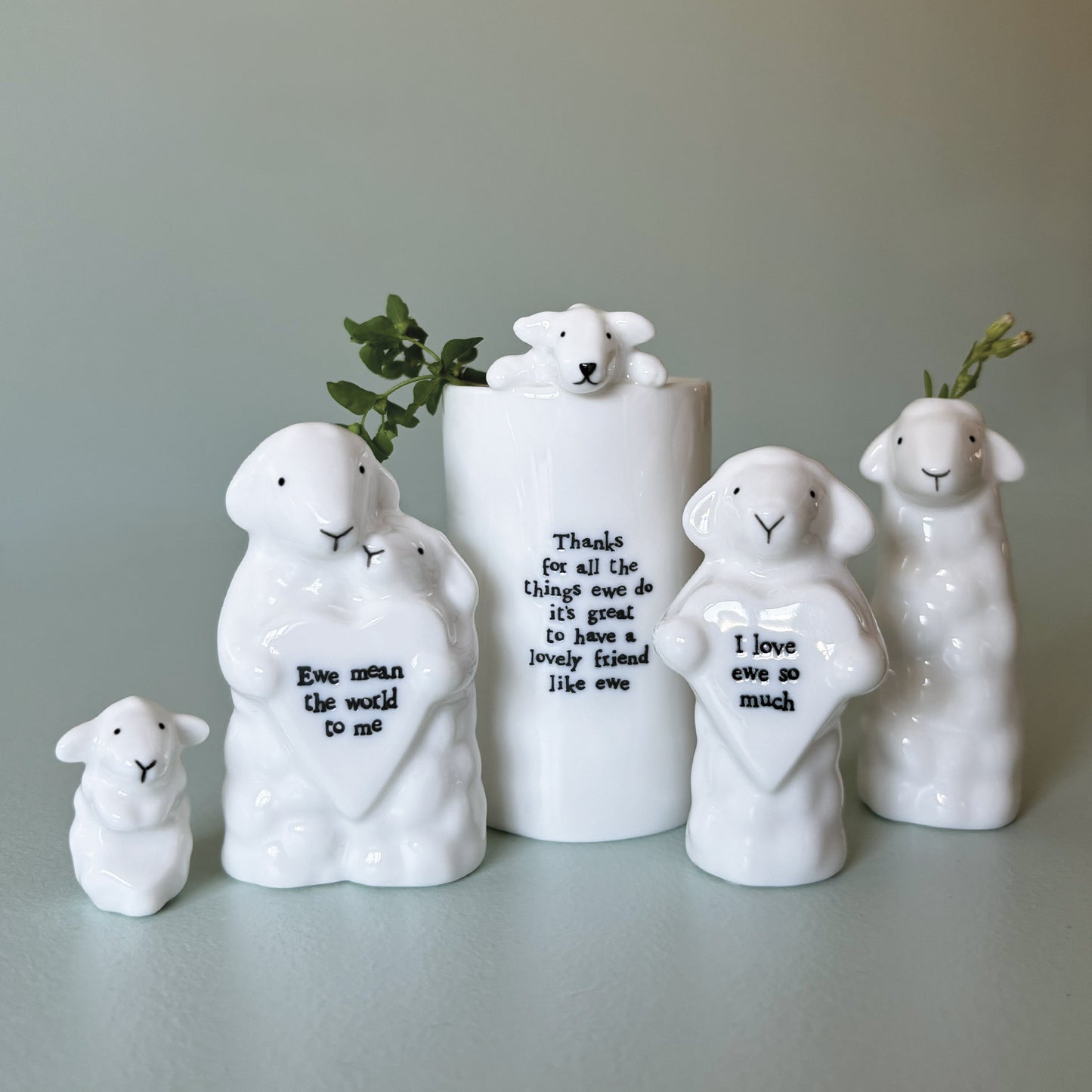 East of India Porcelain Animal Couple Sheep