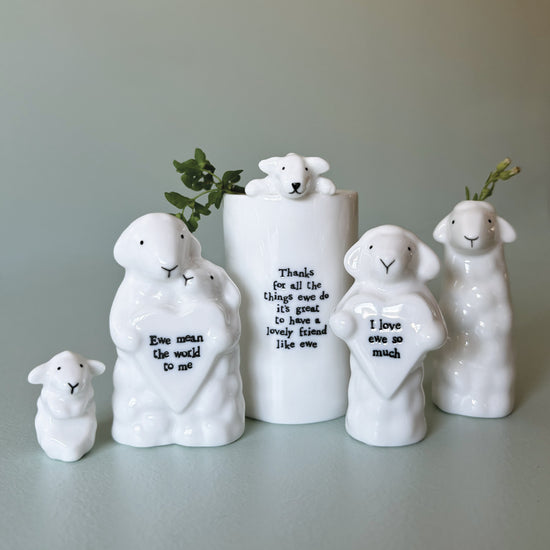 East of India Porcelain Animal Couple Sheep