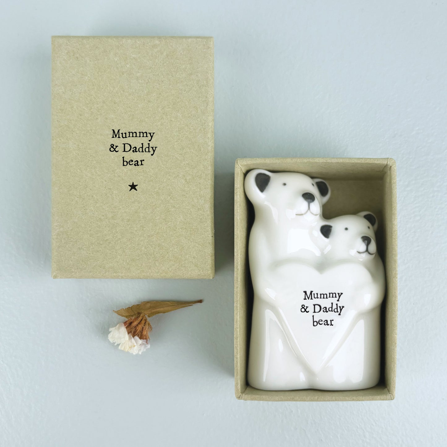 East of India Porcelain Animal Couple Bears