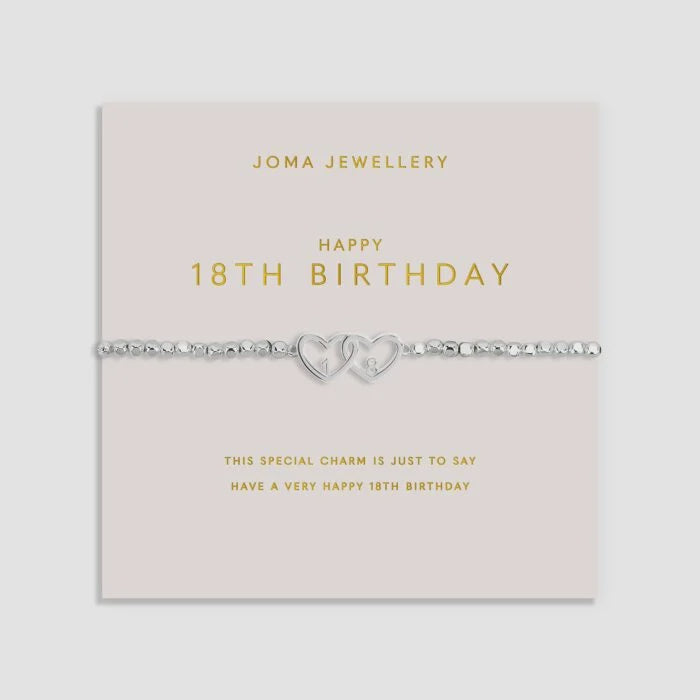 Joma Jewellery Forever Yours 'Happy 18th Birthday' Bracelet - Precious Sparkle