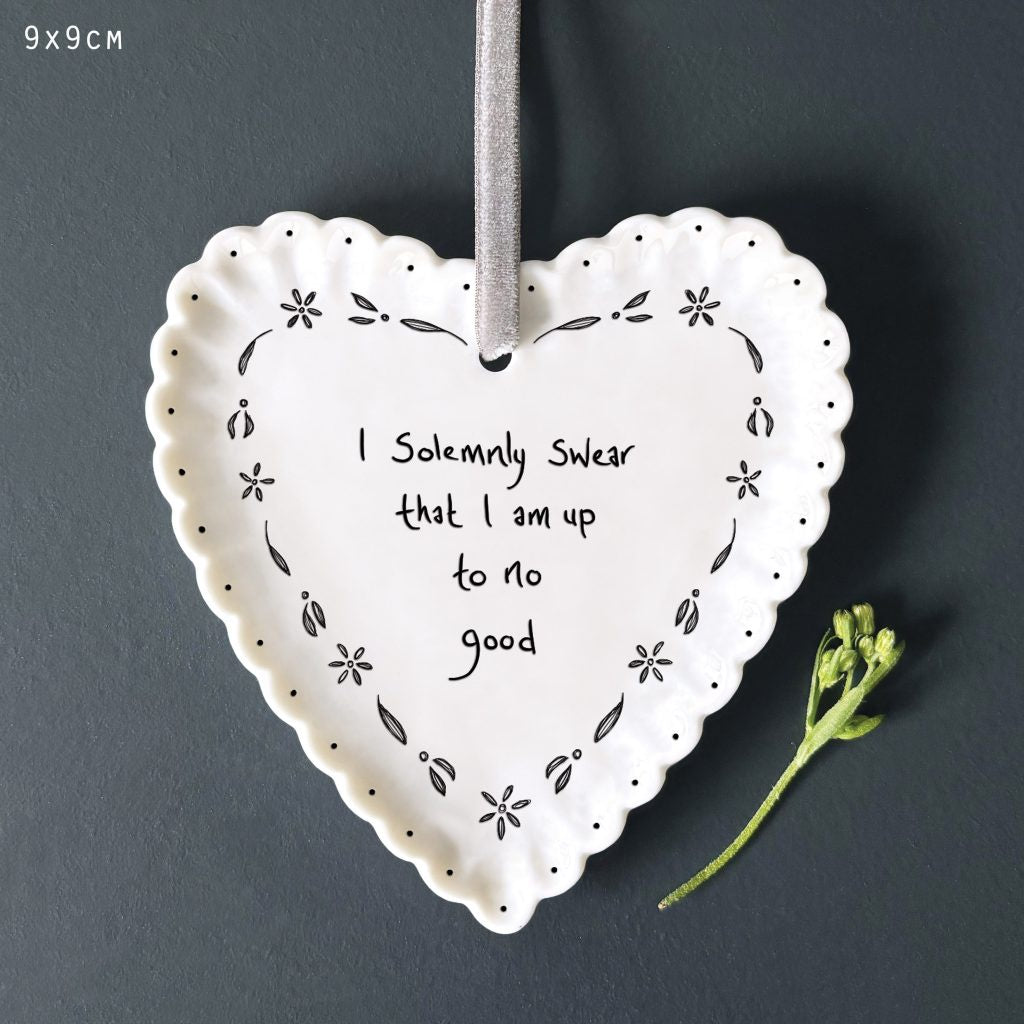 East of India Scallop Heart- Solemnly swear - Precious Sparkle