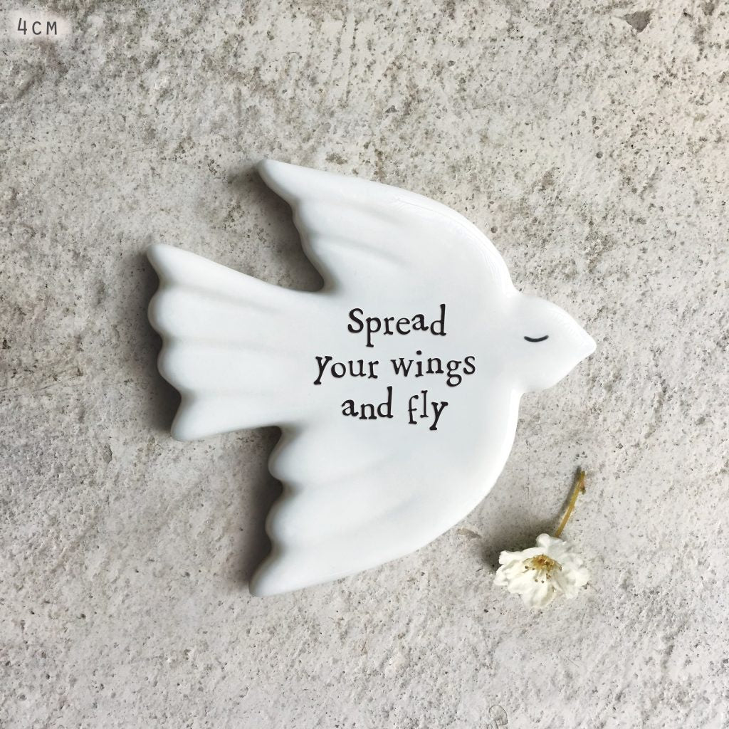 East of India  Tiny dove token-Spread your wings and fly