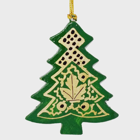 Fair Trade Green Hanging Tree Central Leaf Small - Precious Sparkle