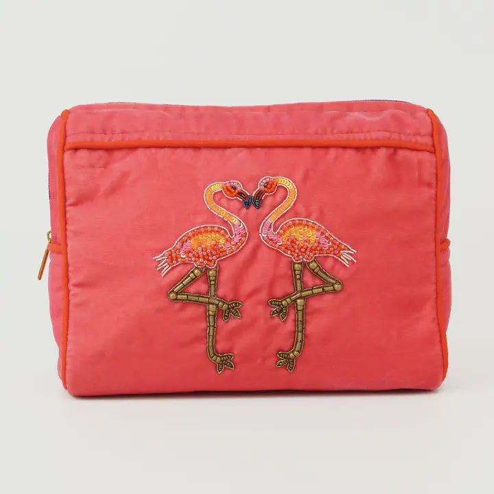 My Doris Pink Flamingo Makeup Bag - Precious Sparkle