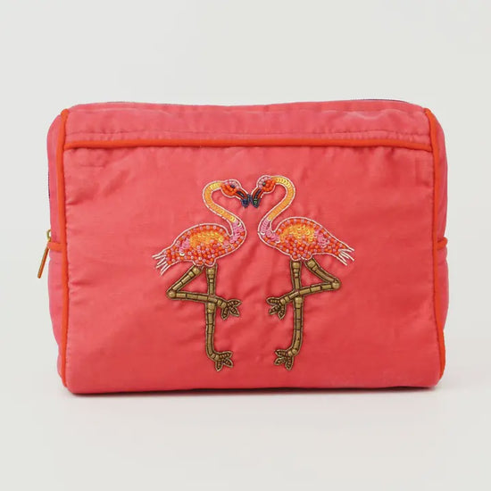 My Doris Pink Flamingo Makeup Bag - Precious Sparkle