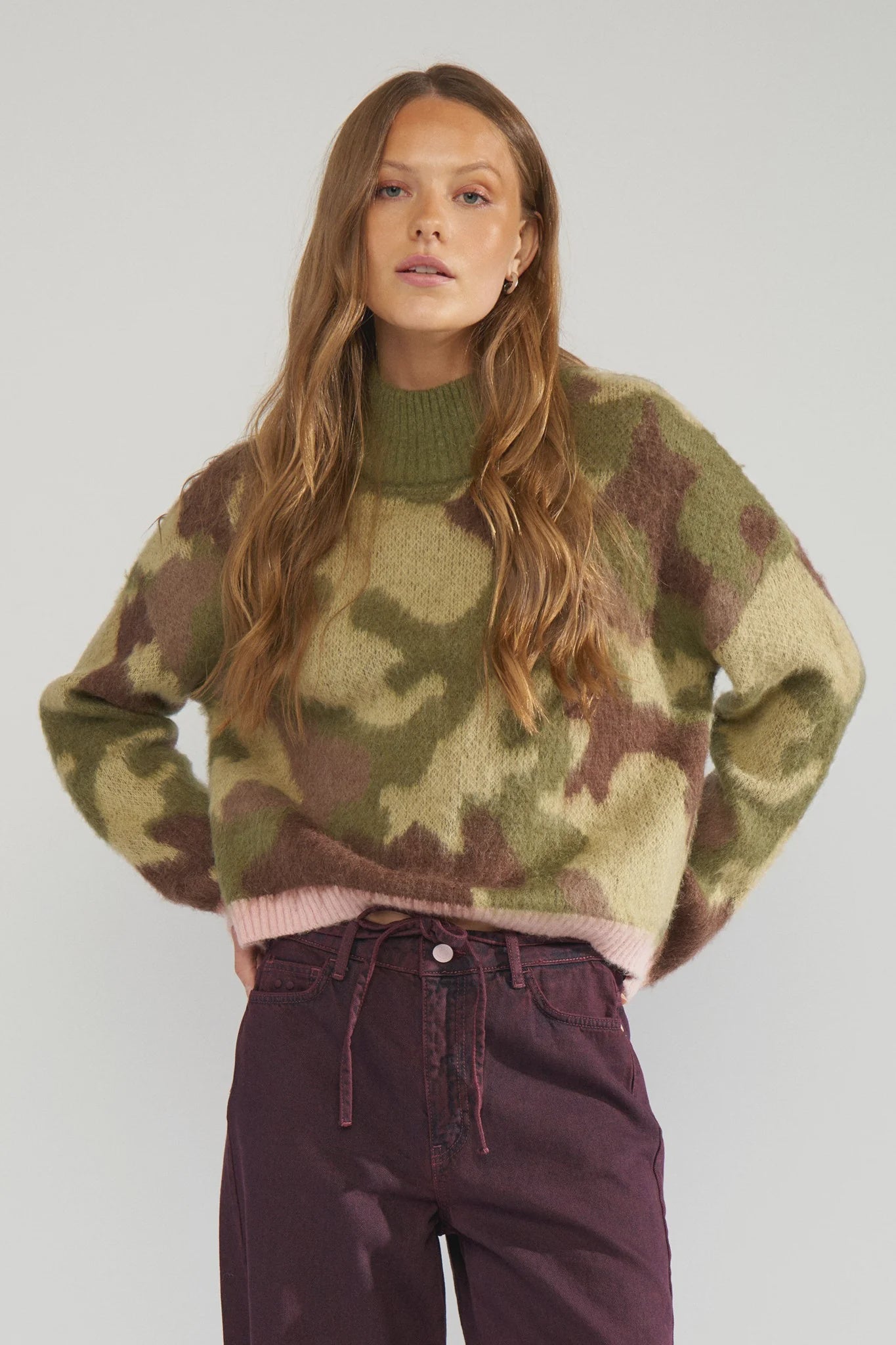 Numph Nucamu Pullover - Calla Green