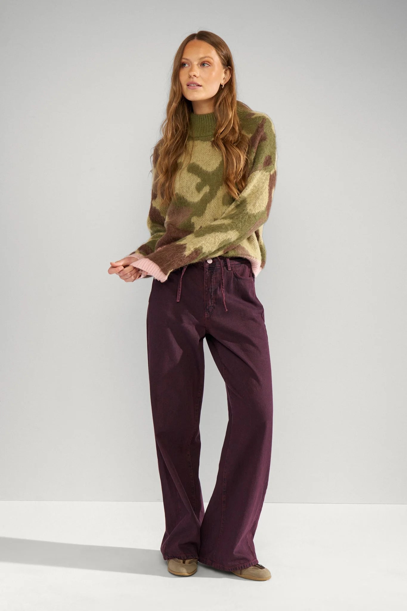 Numph Nucamu Pullover - Calla Green