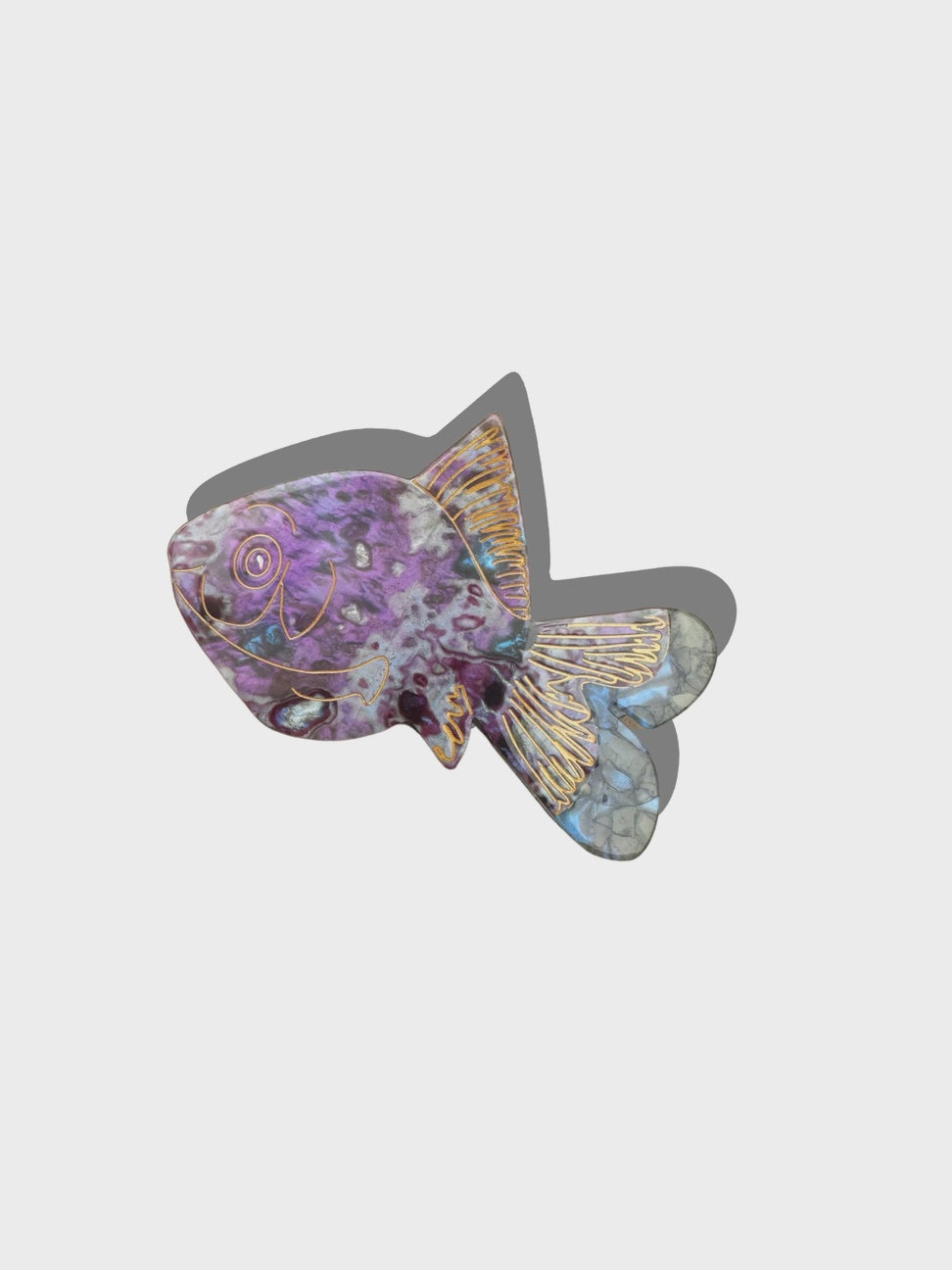 Hand-Painted Goldfish Claw Hair Clip
