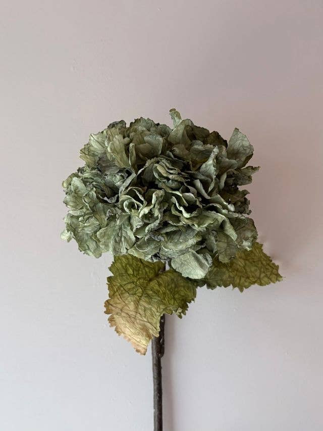 Vintage Hydrangea Stem- Green