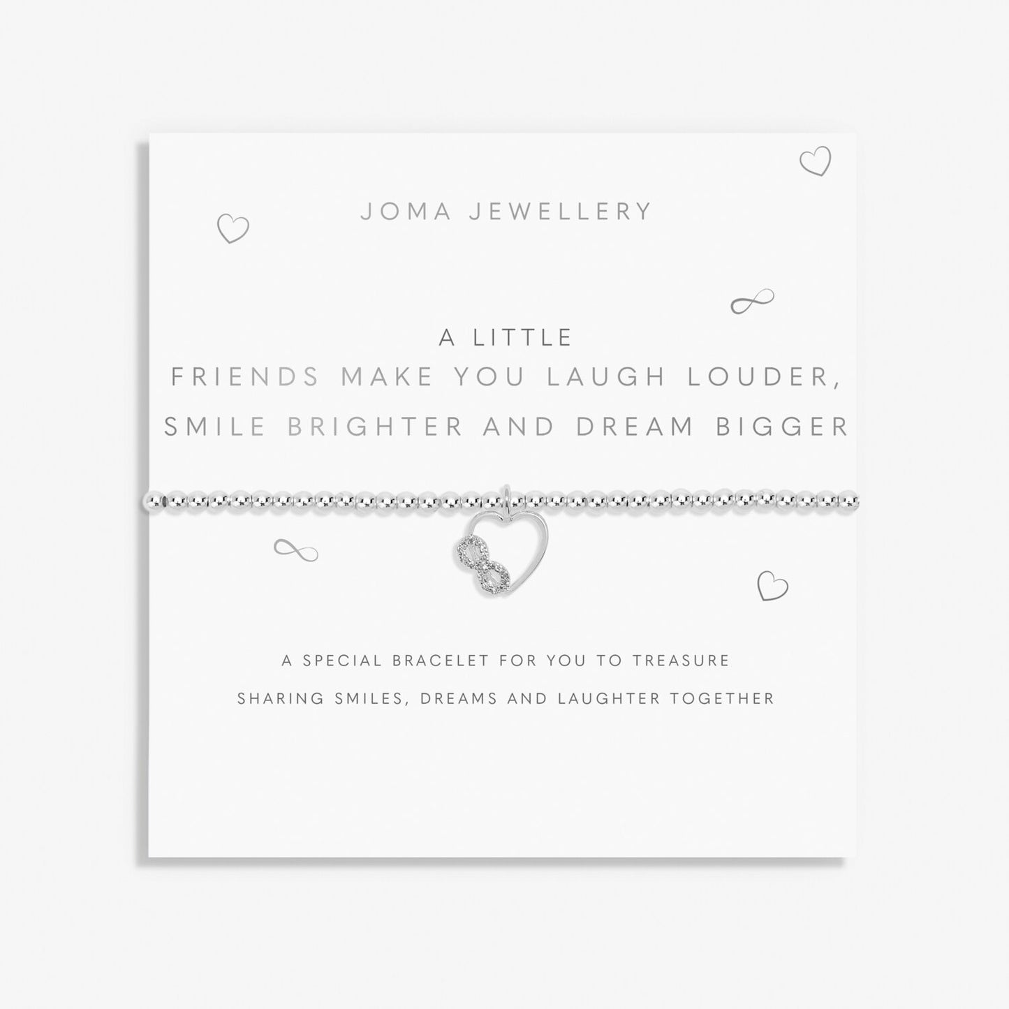 Joma A Little 'Friends Make You Laugh Louder Smile Brighter And Dream Bigger' Bracelet - Precious Sparkle