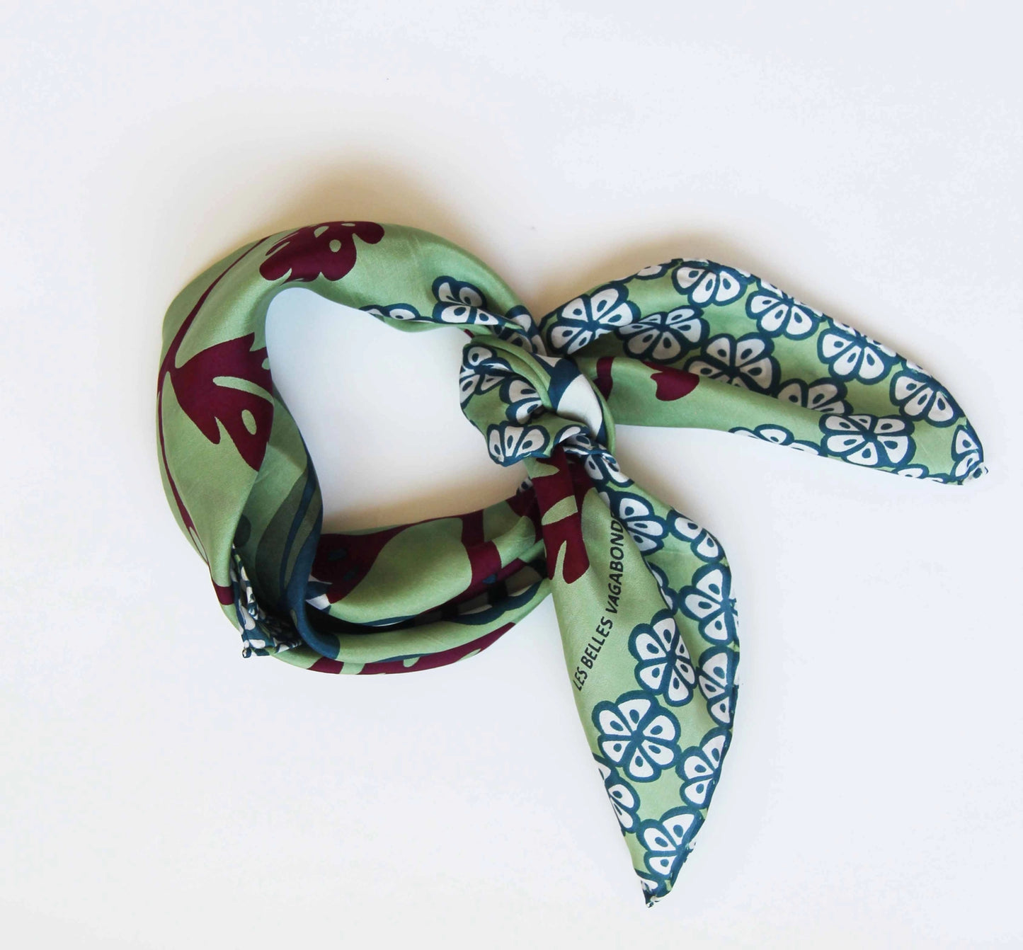 Les Belles Vagabondes Mini Alice Almond Silk Scarf - Precious Sparkle