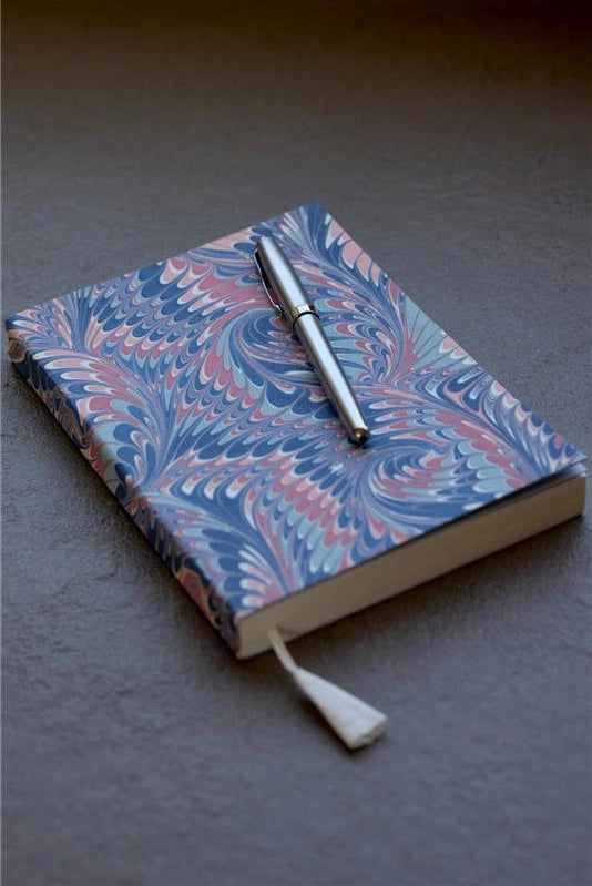 Paper Mirchi A5 Ruled Notebook - Twisted Scallops Hydrangea - Precious Sparkle