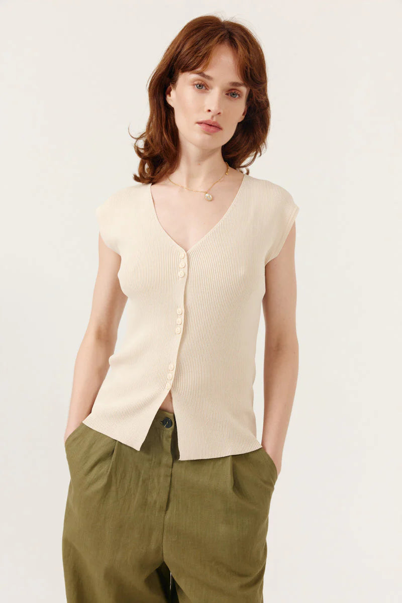 Artlove Clezia Gilet Top Beige - Precious Sparkle