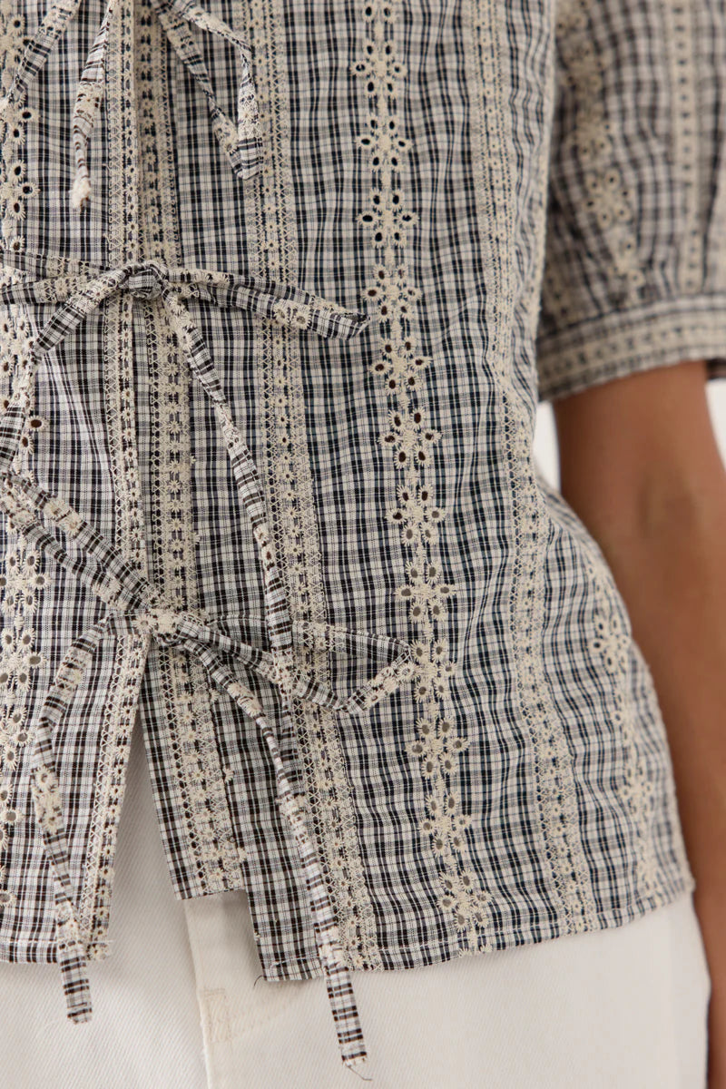 Artlove Neliane Tie-Front Blouse - Precious Sparkle