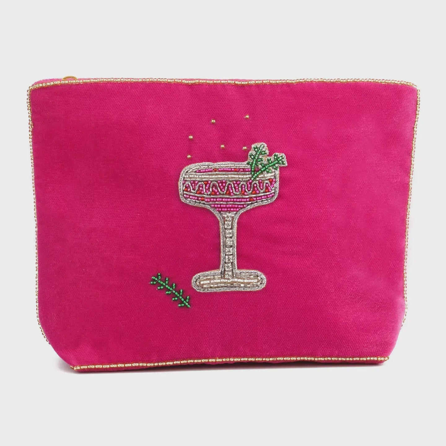 My Doris Berry Fizz Cocktail Medium Velvet Pouch
