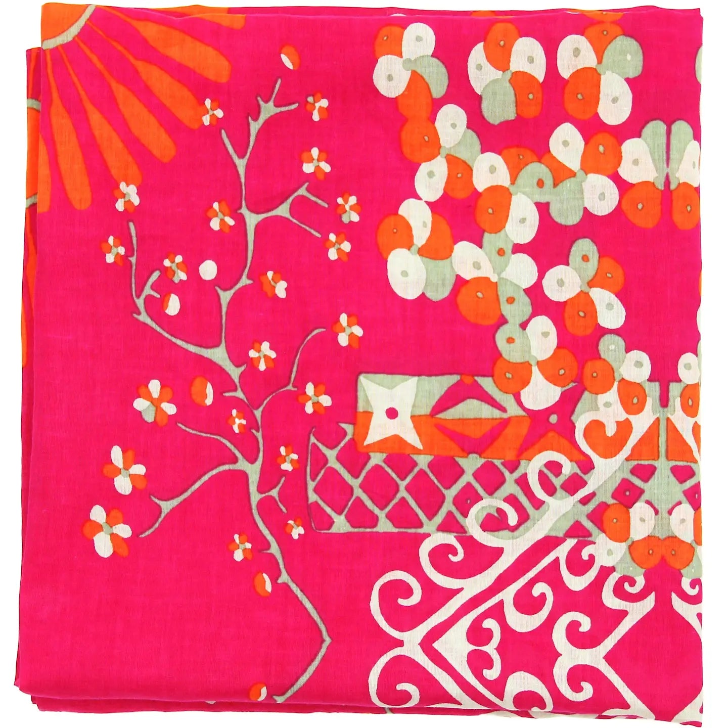 Les Belles Vagabondes Mariko Fuchsia Cotton Square - Precious Sparkle