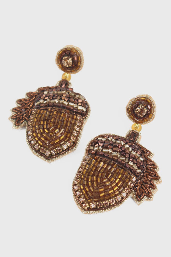 My Doris Acorn Beaded Drop Earrings