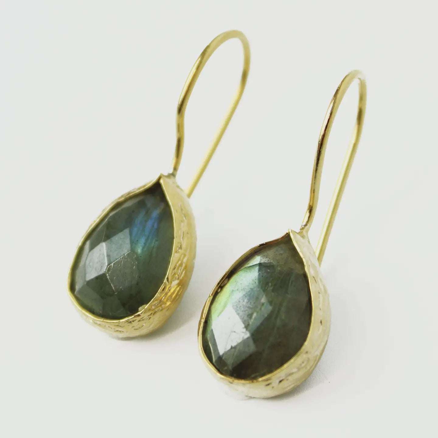 My Doris Single Drop Labradorite Earrings