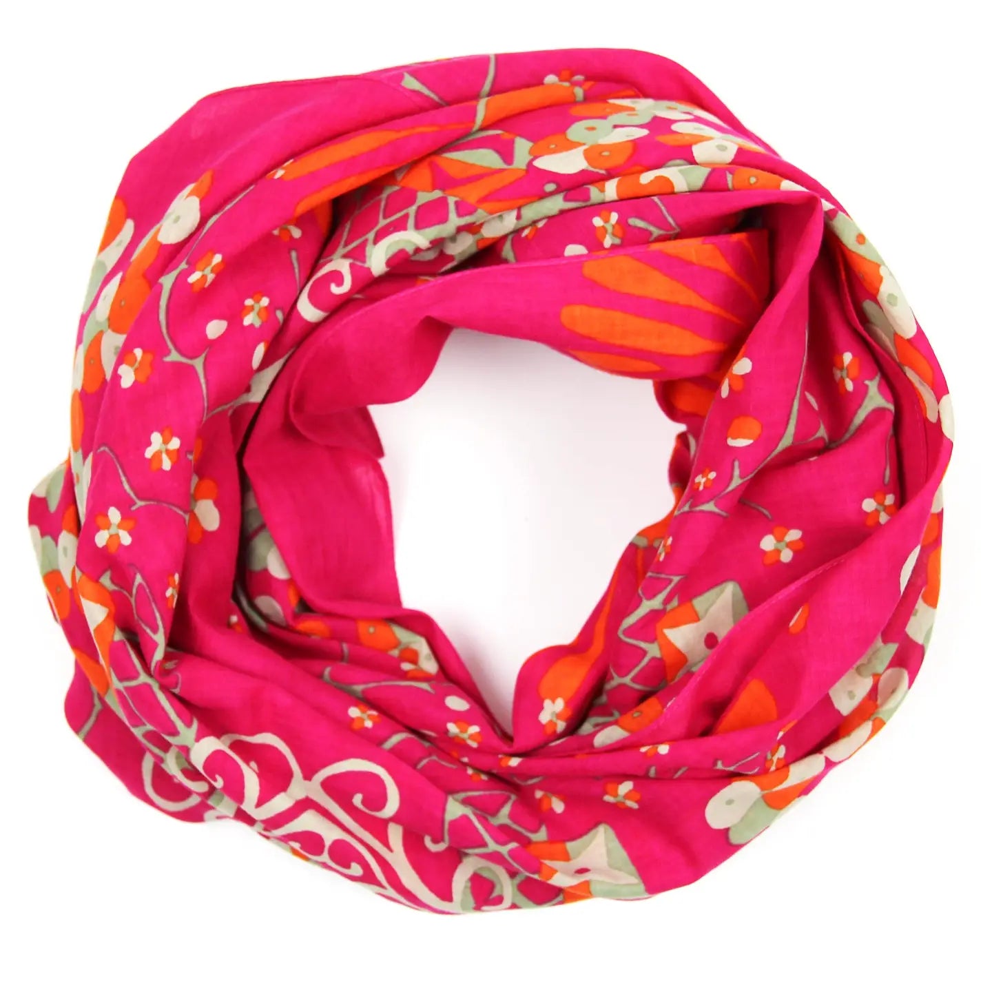 Les Belles Vagabondes Mariko Fuchsia Cotton Square - Precious Sparkle