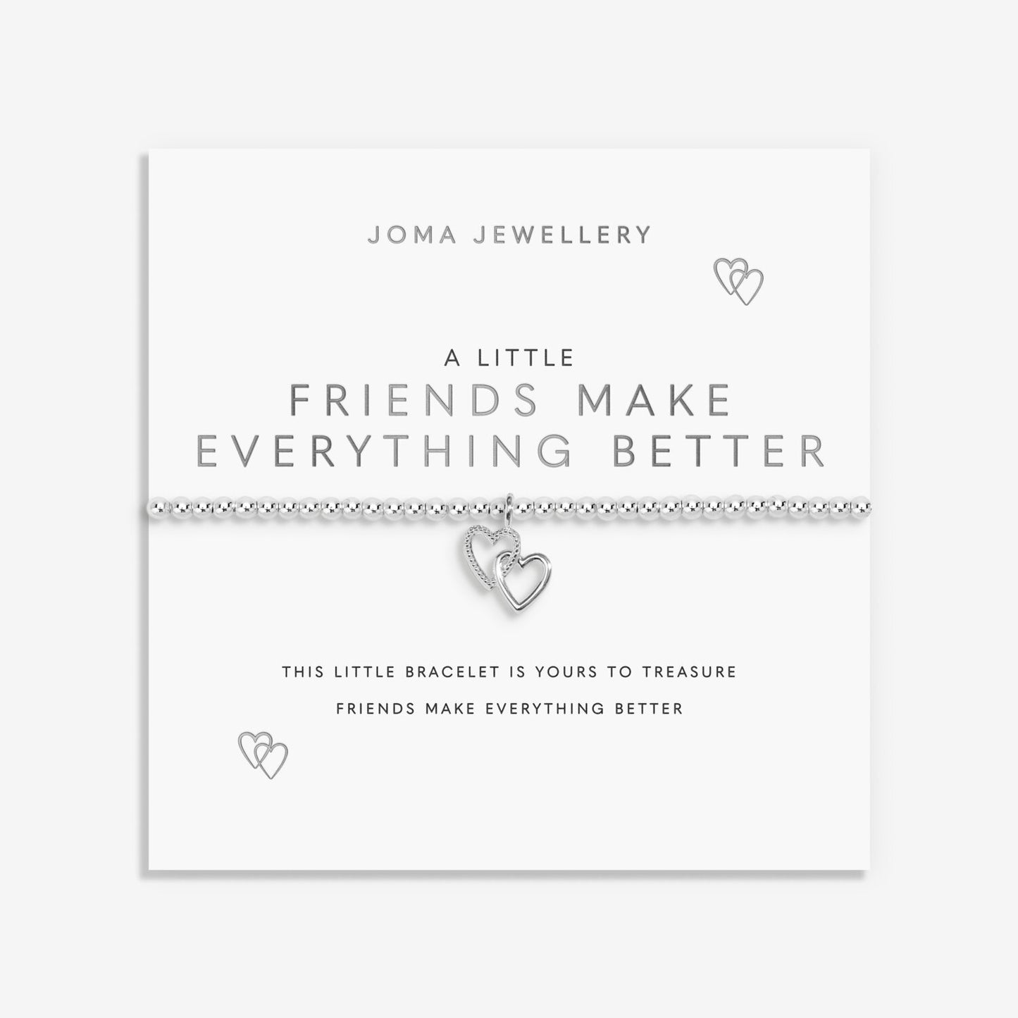 Joma Jewellery A Little 'Friends Make Everything Better' Bracelet in Silver Plating - Precious Sparkle