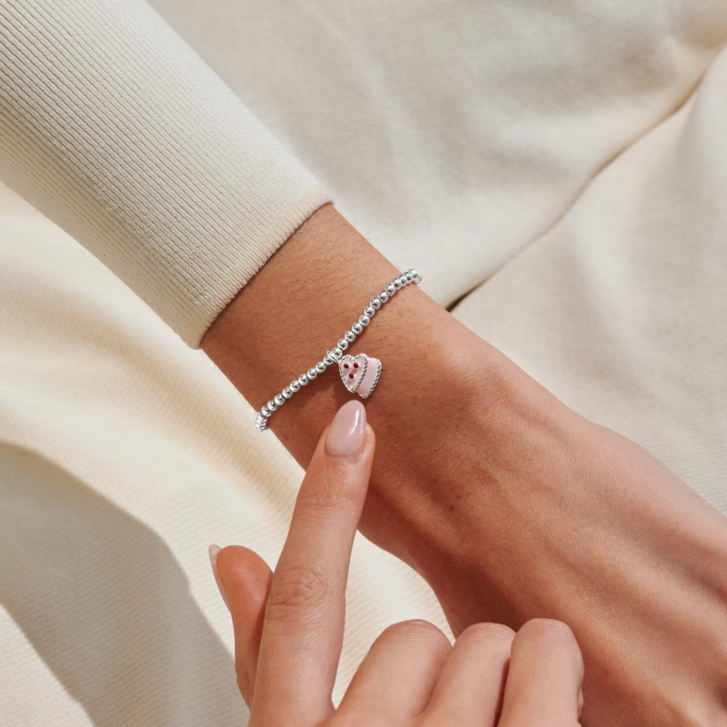 Joma Jewellery A Little Vibes 'Life Is Sweet' Bracelet in Silver Plating - Precious Sparkle