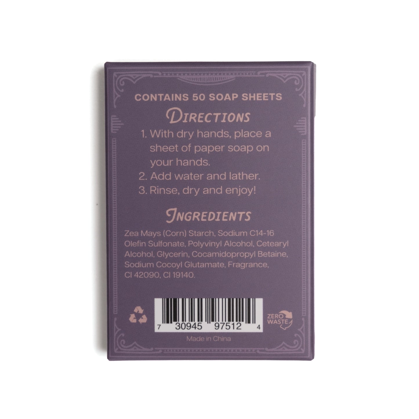 Lavender + Fir Paper Soap 50 sheets - Precious Sparkle