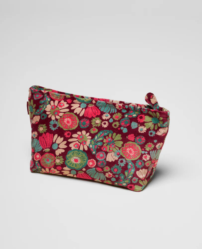Les Touristes Washbag Velvet Molly Burgundy - Precious Sparkle