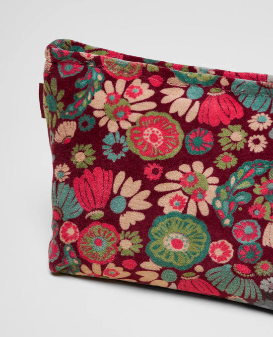 Les Touristes Washbag Velvet Molly Burgundy - Precious Sparkle