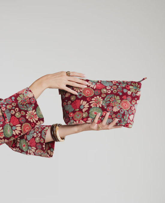 Les Touristes Washbag Velvet Molly Burgundy