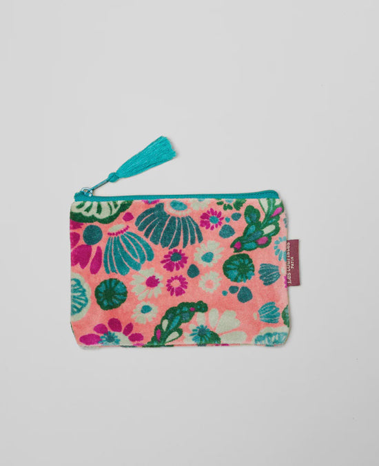 Les Touristes Small Pouch Velvet Molly Coral