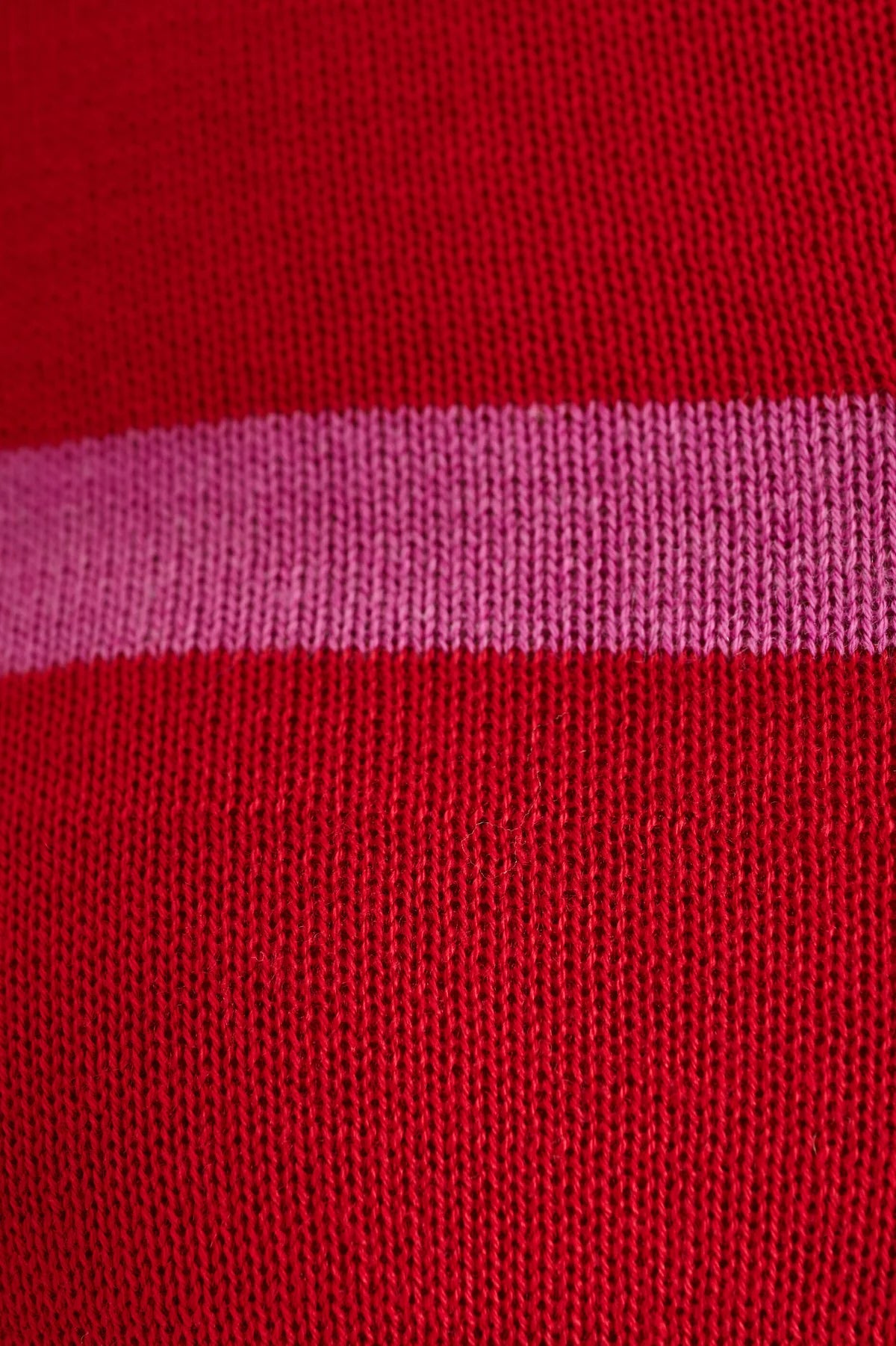 Louche Bly Bow Intarsia Striped Jumper Red