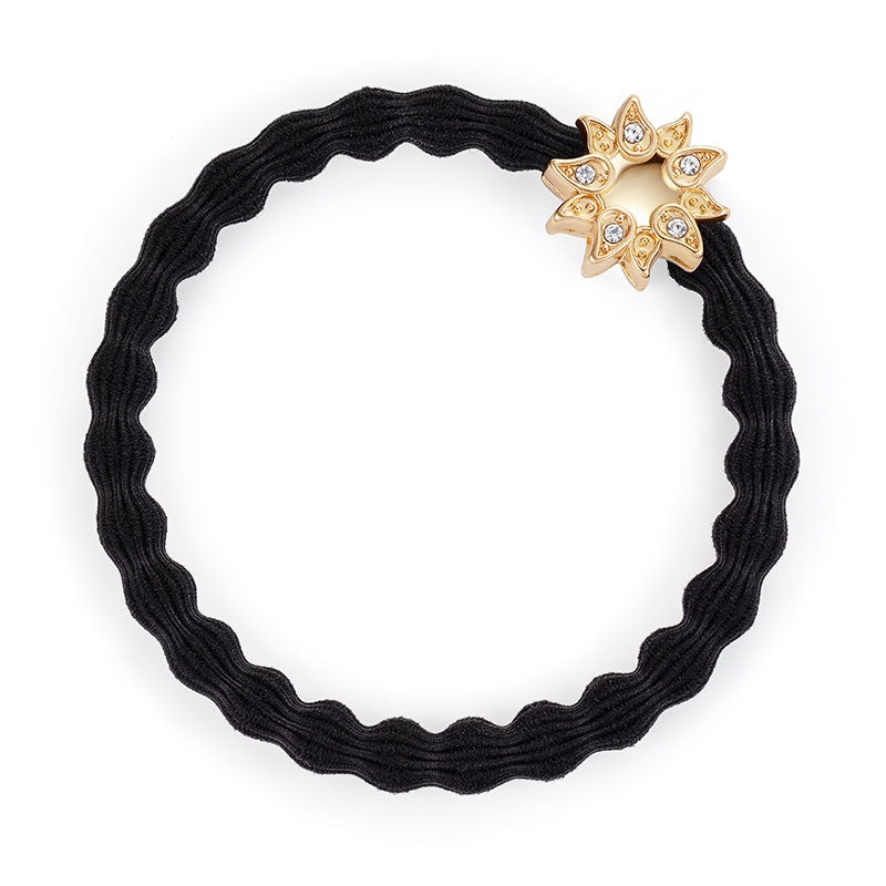 By Eloise Bangle Band Gold Diamanté Sun Black