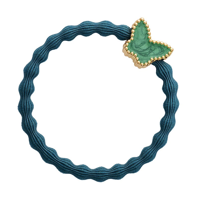 By Eloise Bangle Band | Enamel Gold Butterfly Bottle Green