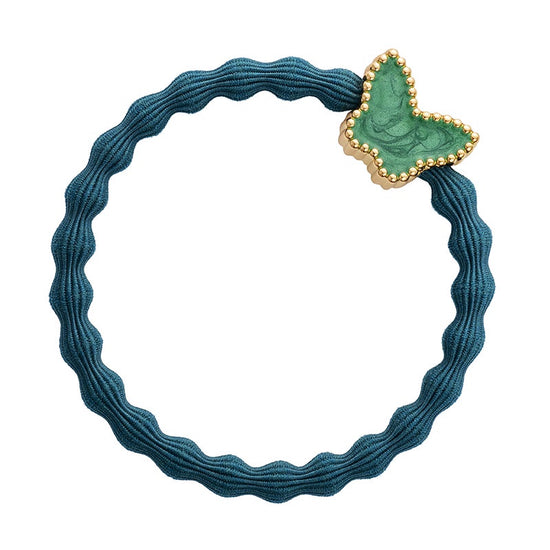 By Eloise Bangle Band | Enamel Gold Butterfly Bottle Green