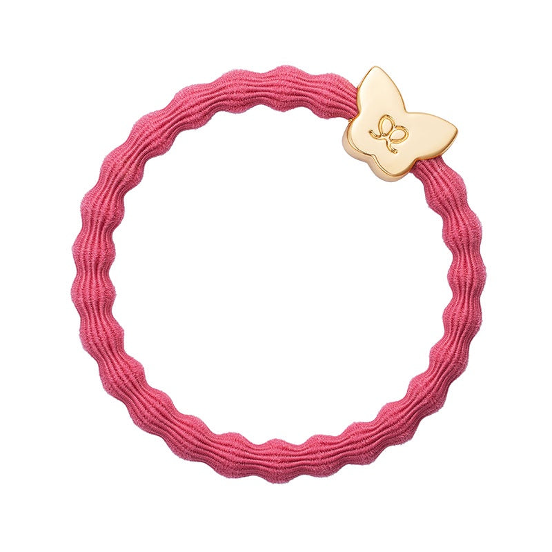 By Eloise Bangle Band | Gold Butterfly | Coral Pink